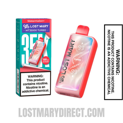 Watermelon Lost Mary MT35000 Turbo Disposable Vape With Package Box