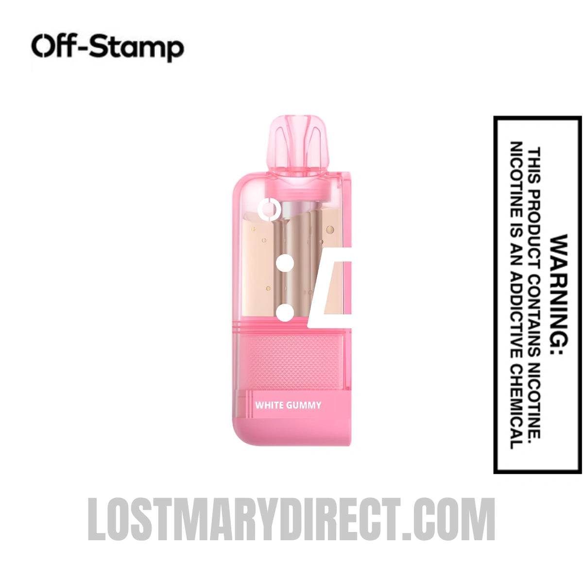 White Gummy Off Stamp X Crystal Cube 35K Disposable Vape Pod