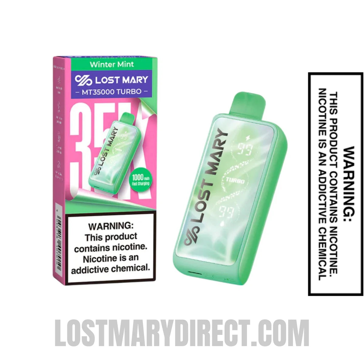 Winter Mint Lost Mary MT35000 Turbo Vape Package