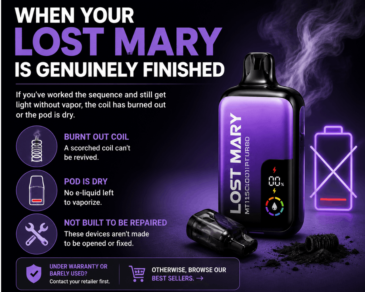 Why is my Lost Mary vape genuinely finished